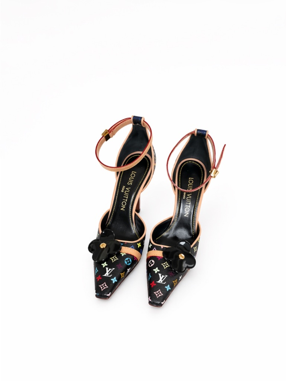 Louis Vuitton Murakami Noir Fleur multicolor high heels LV
